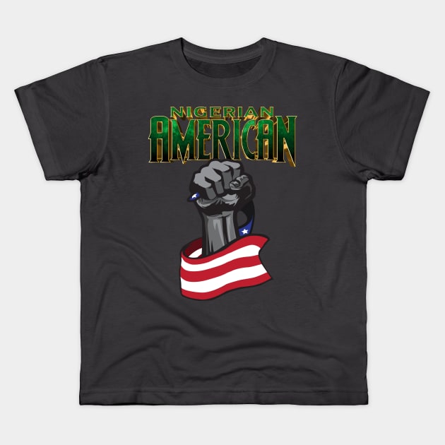 Nigerian American Kids T-Shirt by UnOfficialThreads